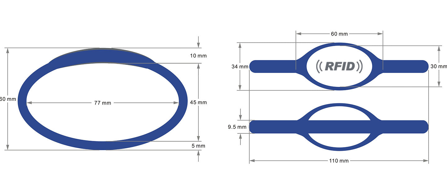 RFID Silikon V7 Armband mit individuellem Druck